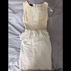 Bebe off white dress